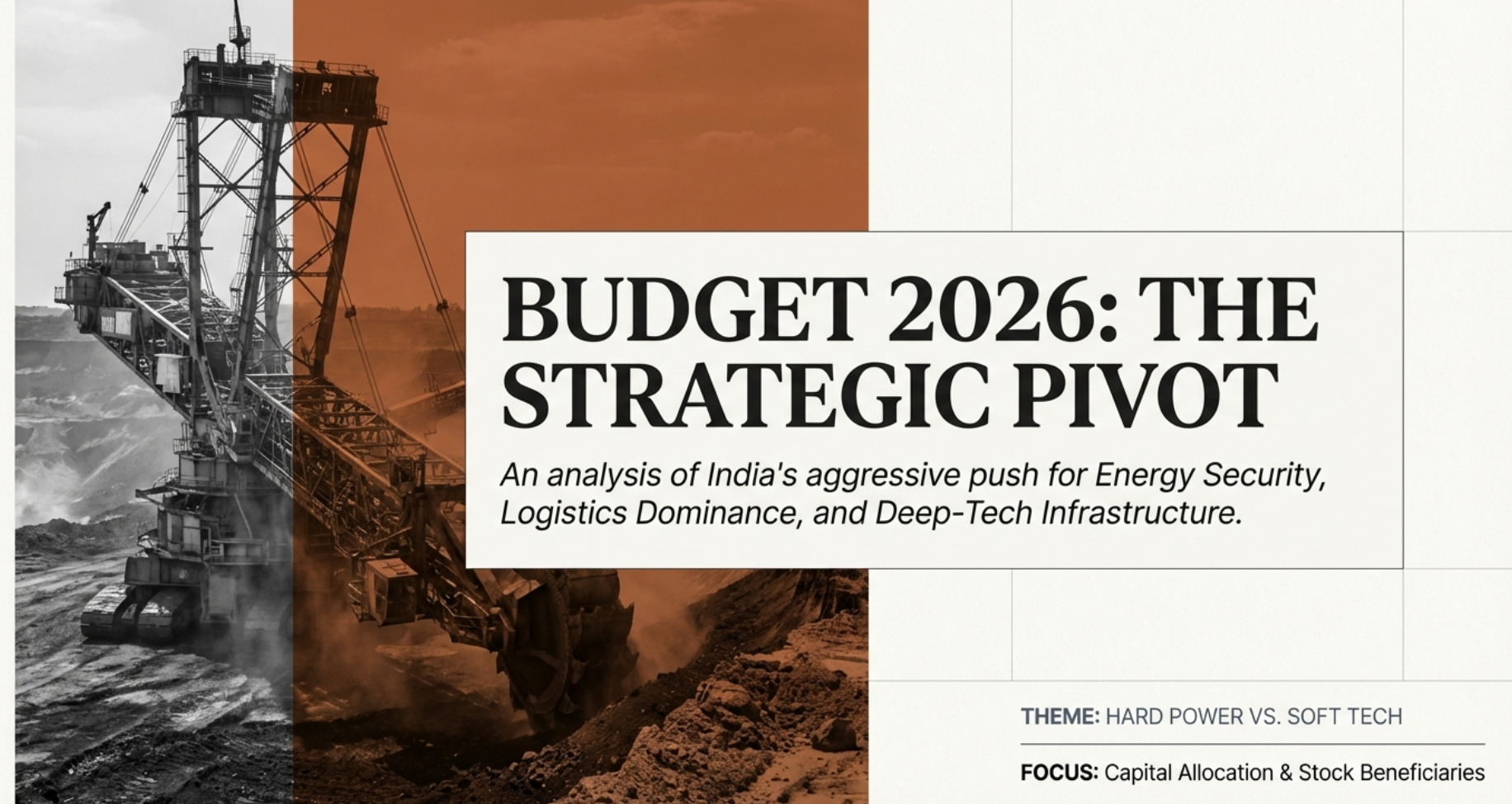 Budget 2026: The Strategic Pivot - Analysis of India's aggressive push for Energy Security, Logistics Dominance, and Deep-Tech Infrastructure