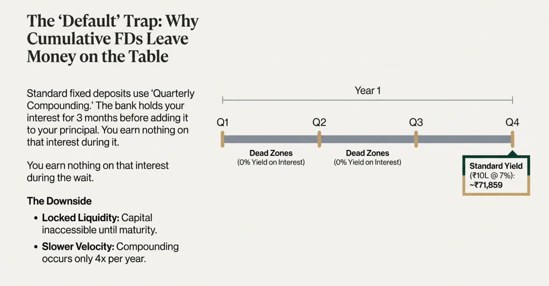 The Hidden Inefficiency of Cumulative Deposits