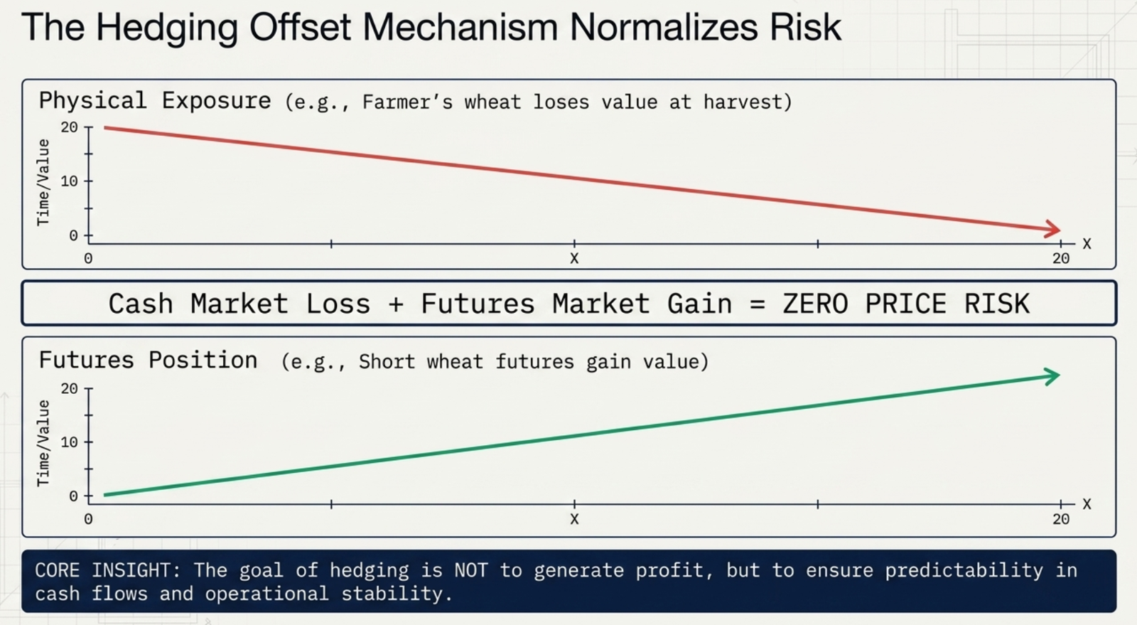 The Hedging Offset Mechanism Normalizes Risk